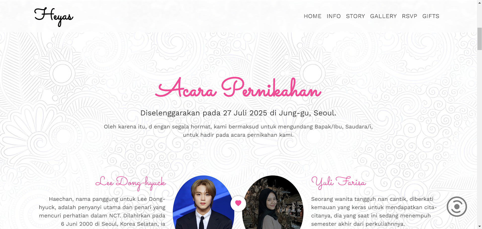 Wedding Invitation Website